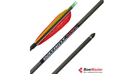 купите Карбоновая стрела для лука Bowmaster Patriot 500 с натуральным оперением 5 дюймов в Хабаровске