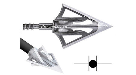 купите Наконечники охотничьи Carbon Express F-15 Fixed Dual Blade фиксированные, 100 и 125 гран, 6 лезвий (3 шт.) в Хабаровске