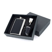 Подарочный набор: фляга походная для спиртного S.Quire 1508YGB, 3 стаканчика и воронка