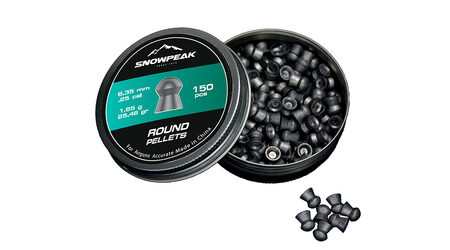 купите Свинцовые пульки для пневматики SnowPeak Round калибр 6.35 мм в Хабаровске