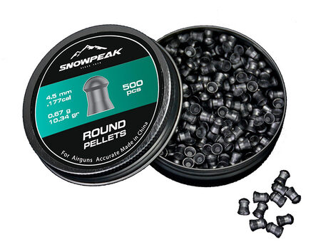 Купите cвинцовые пульки для пневматики SnowPeak Round Heavy калибр 4.5 мм в Хабаровске в нашем магазине