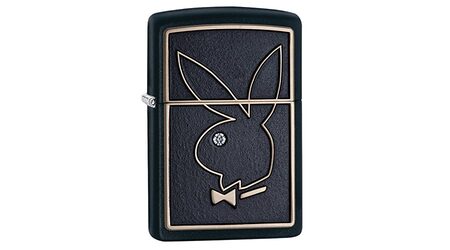 Зажигалка Zippo 28816 Playboy Swarovski Black Matte (черная матовая, эмблема Плейбой, камешек Сваровски)
